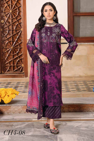 CH4 08 Chunri Embroidered Lawn Collection Vol 1