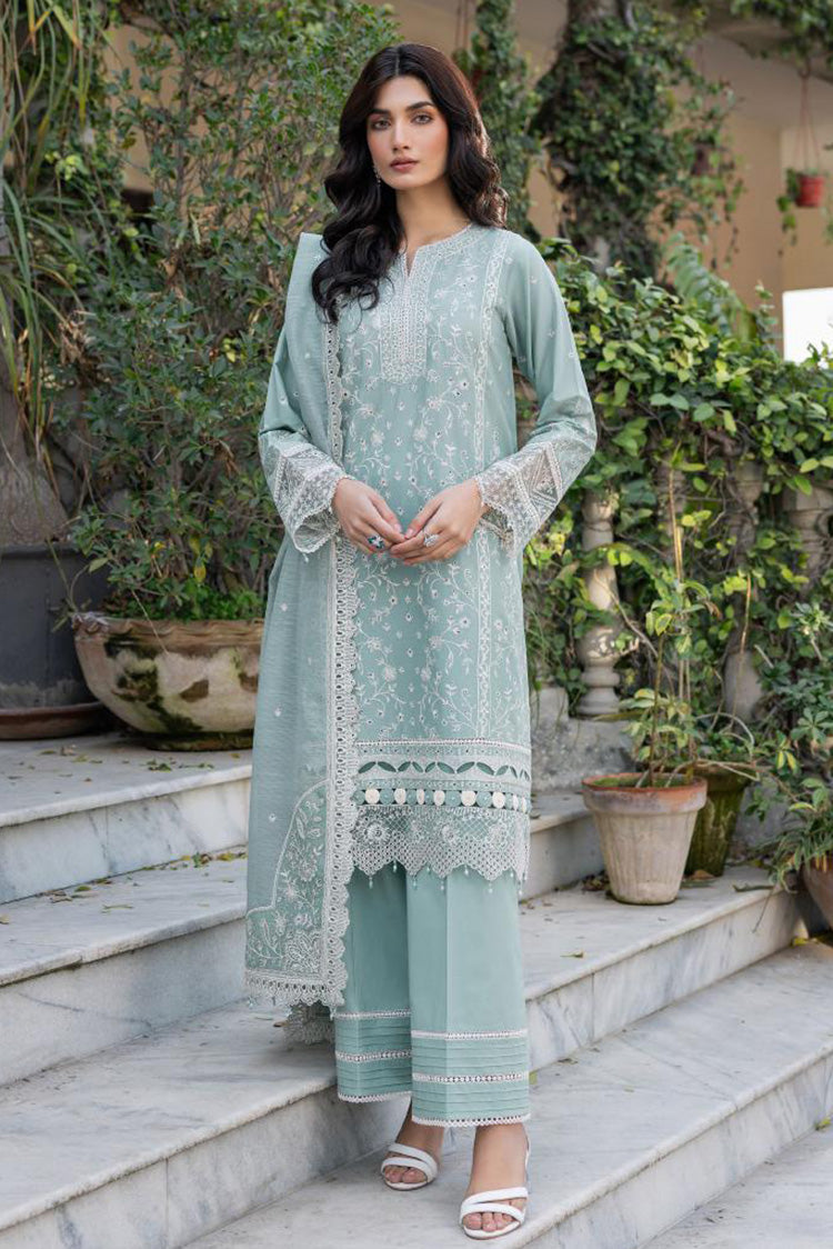 Picture of Farasha - 03 AQUA PEARL Bahaar Embroidered Lawn Collection - Available at Raja Sahib