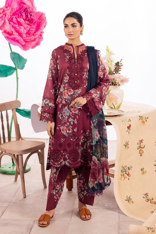 Picture of Iznik - DL 11 Solistice Dahlia Embroidered Lawn Collection - Available at Raja Sahib