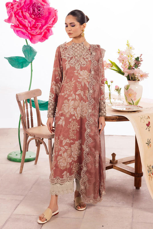 Picture of Iznik - DL 12 Saffron Dahlia Embroidered Lawn Collection - Available at Raja Sahib