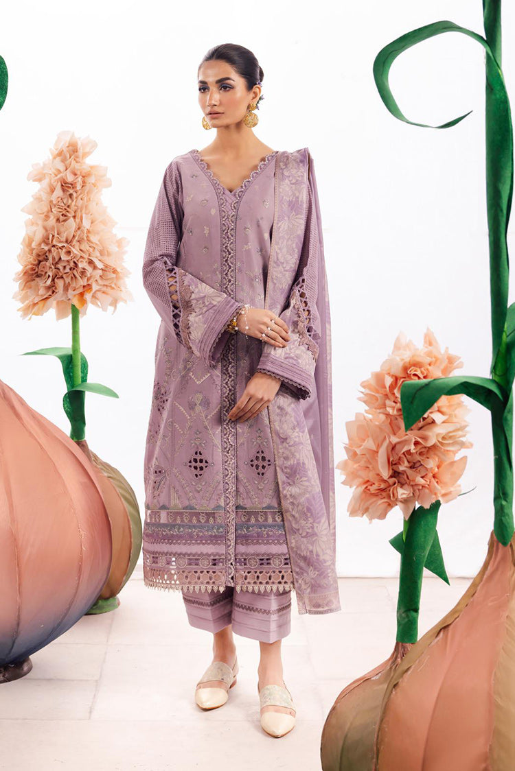 Picture of Iznik - DL 04 Serene Dahlia Embroidered Lawn Collection - Available at Raja Sahib