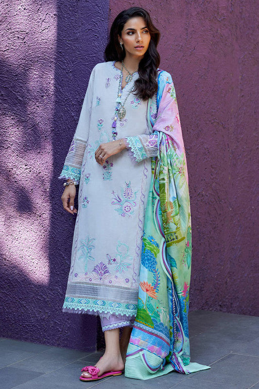 Picture of Farah Talib Aziz - FTA 08 ZOELLA GREY Suay Luxury Lawn Collection - Available at Raja Sahib