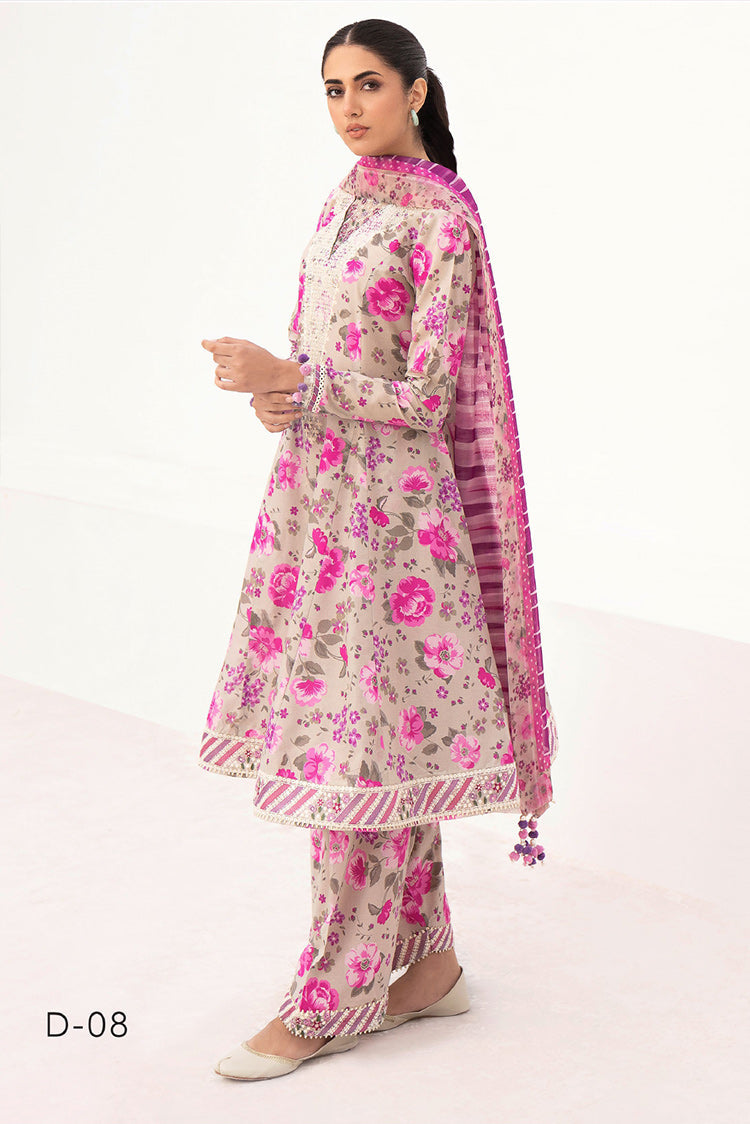 Picture of Jazmin - Design 08 Delia Embroidered Lawn Collection - Available at Raja Sahib