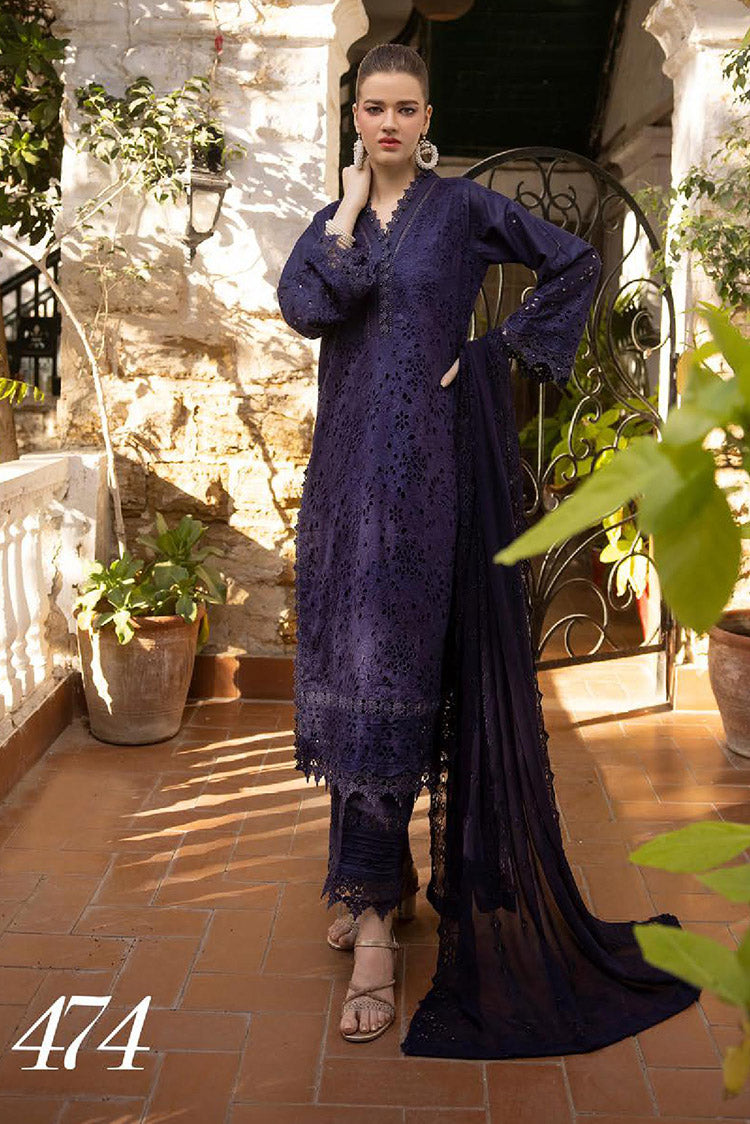 Picture of Shaista - Design 474 Premium Embroidered Chikankari Lawn Collection - Available at Raja Sahib