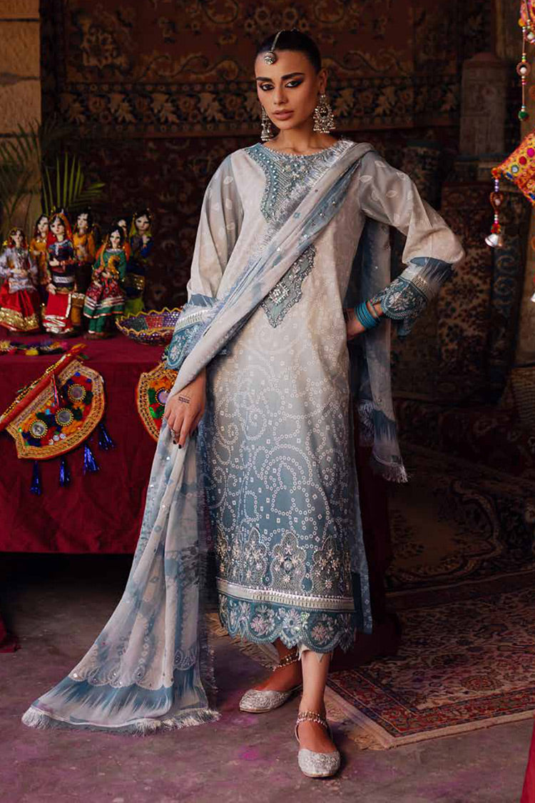 Picture of Nureh - NS 130 Bazar Embroidered Embellished Lawn Collection Vol 2 - Available at Raja Sahib