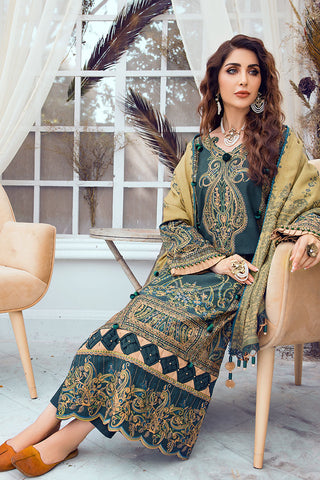 Ellena - 3-PC Musavir Embroidered Khaddar Collection