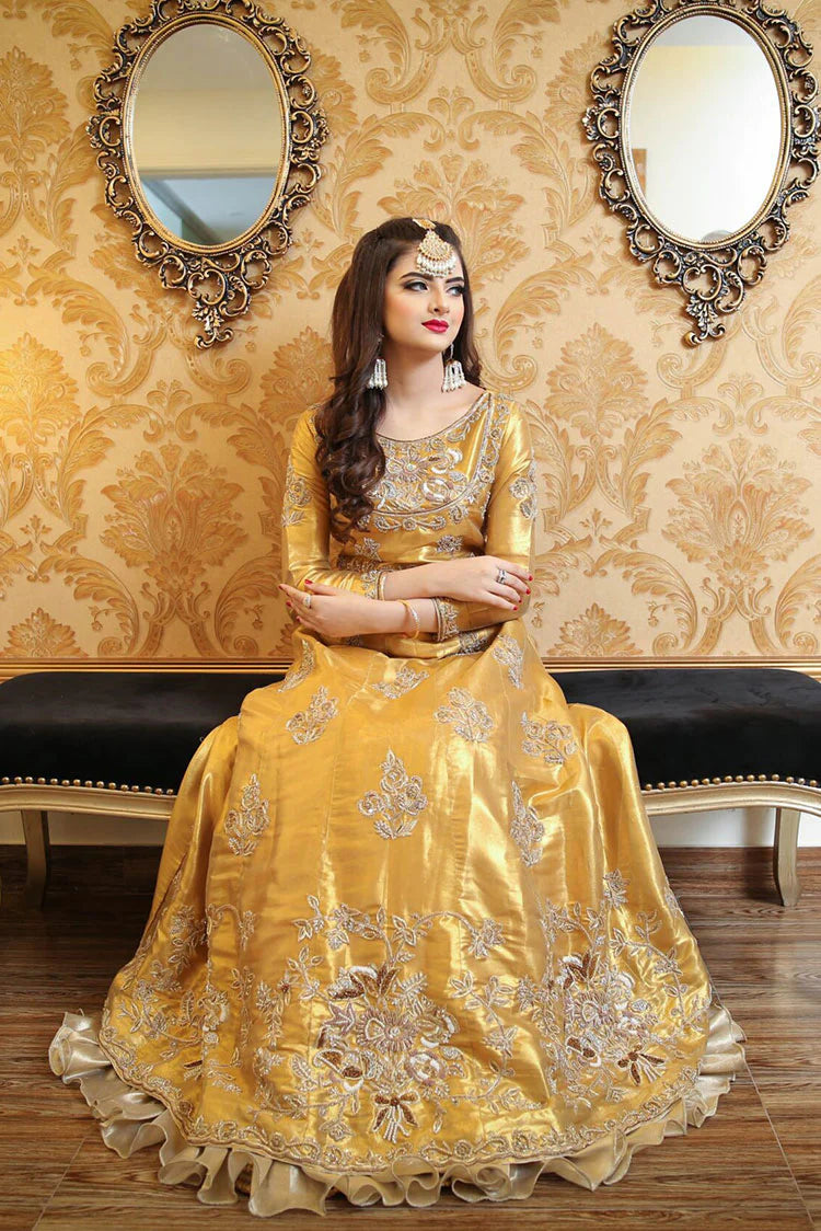 Picture of Maryam Malik Wedding Wear - Amber (Gold Color Only Pishwaas) - Available at Raja Sahib