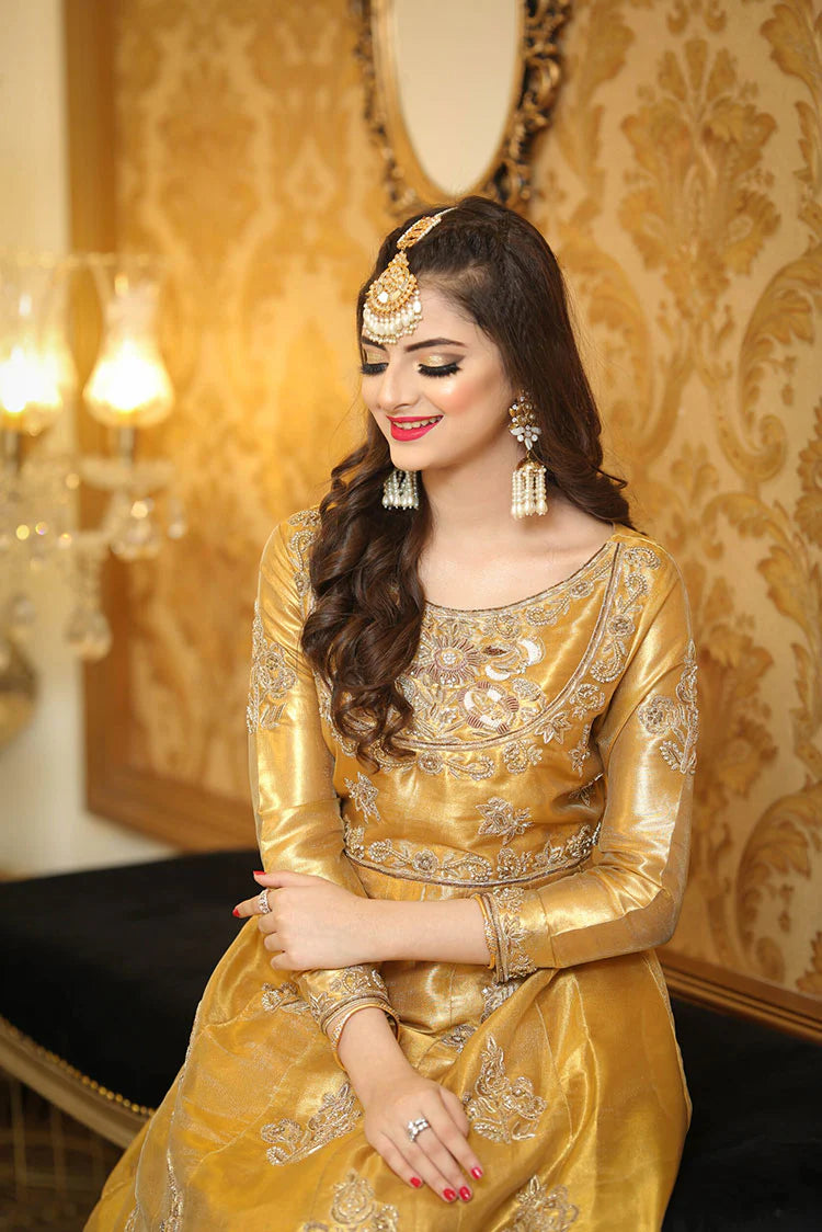 Picture of Maryam Malik Wedding Wear - Amber (Gold Color Only Pishwaas) - Available at Raja Sahib