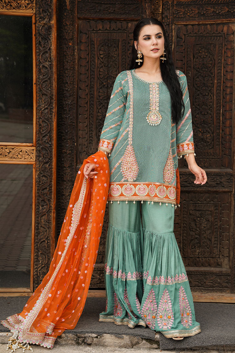 Picture of Ayat - Dhanak Luxury Pret Collection - Asmani - Available at Raja Sahib