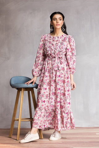 Ellena - Western Georgette Dress