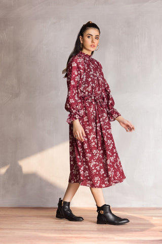 Ellena - Western Georgette Dress