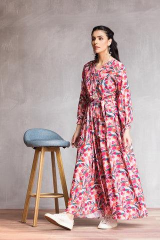 Ellena - Western Georgette Dress