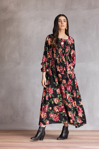 Ellena - Western Georgette Dress