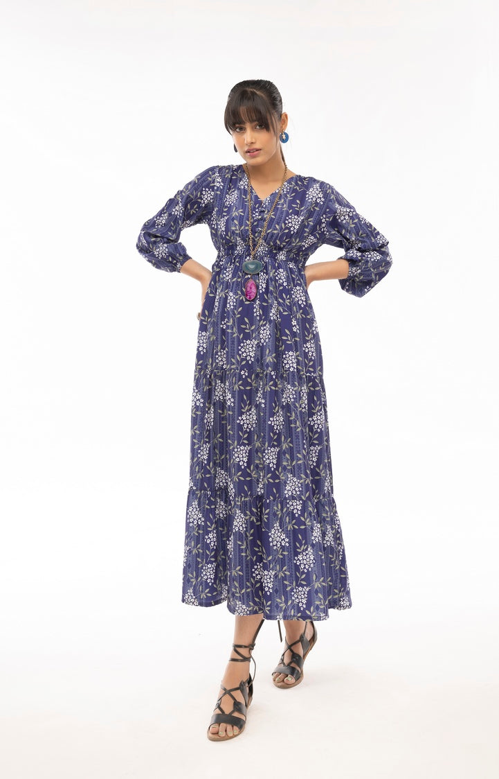 Picture of Ellena - Western Georgette Dress - Available at Raja Sahib