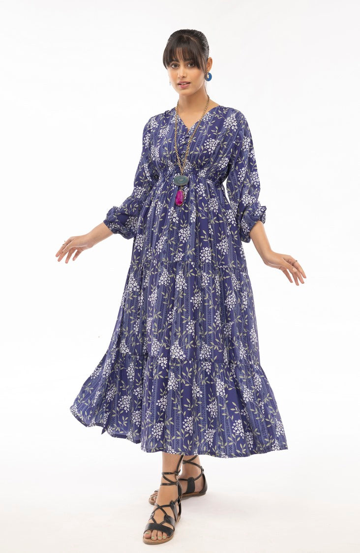 Picture of Ellena - Western Georgette Dress - Available at Raja Sahib