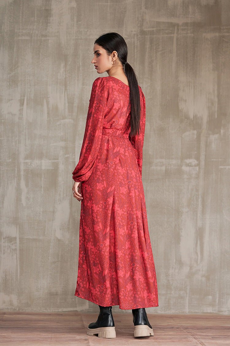 Picture of Ellena - Western Georgette Dress - Available at Raja Sahib