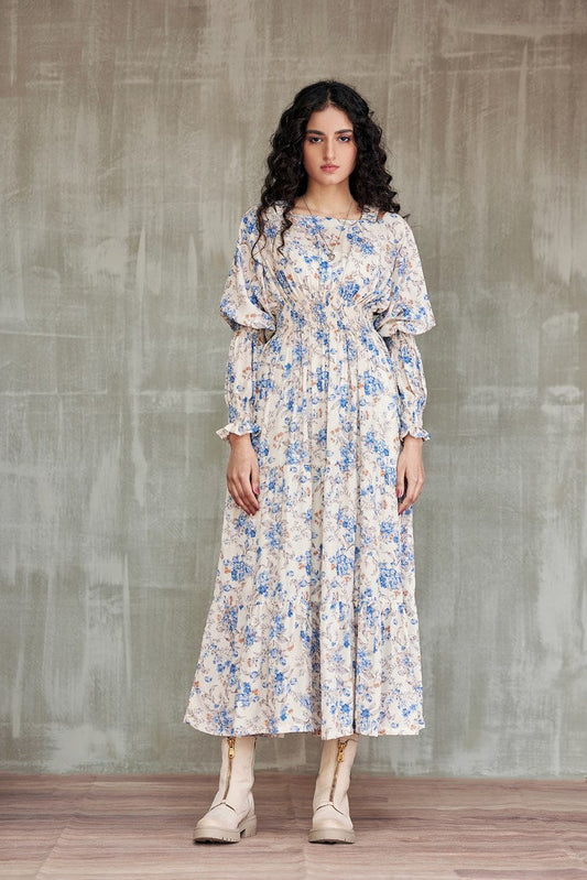 Picture of Ellena - Western Georgette Dress - Available at Raja Sahib