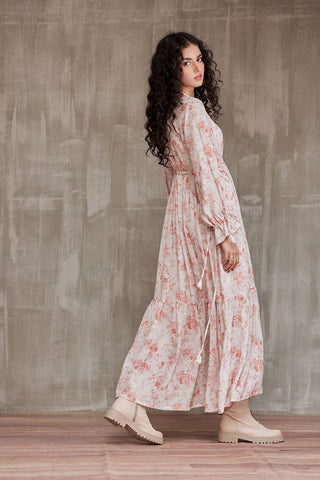 Picture of Ellena - Western Georgette Dress - Available at Raja Sahib