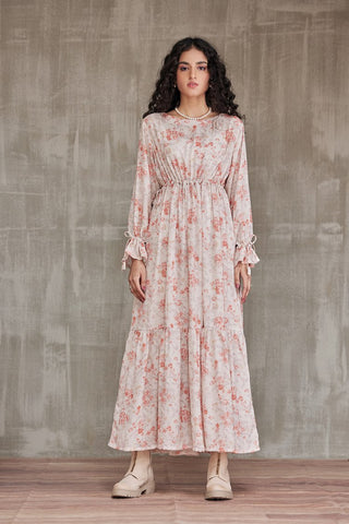 Picture of Ellena - Western Georgette Dress - Available at Raja Sahib