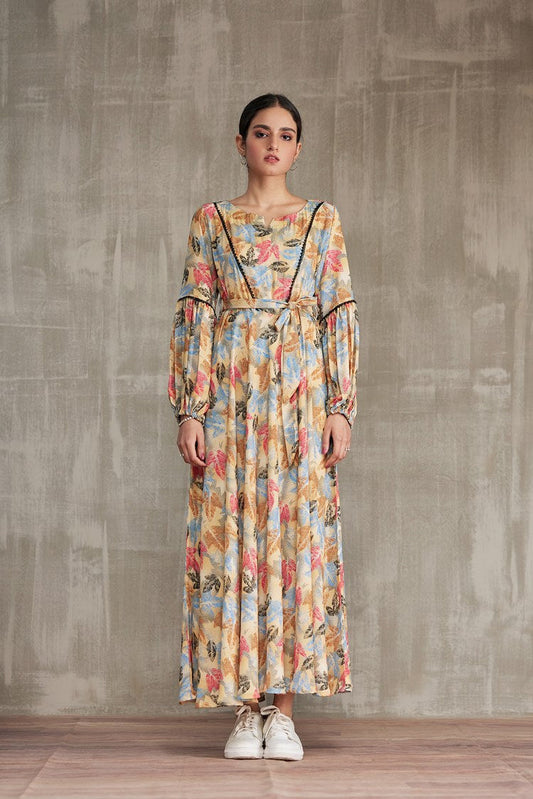 Picture of Ellena - Western Georgette Dress - Available at Raja Sahib