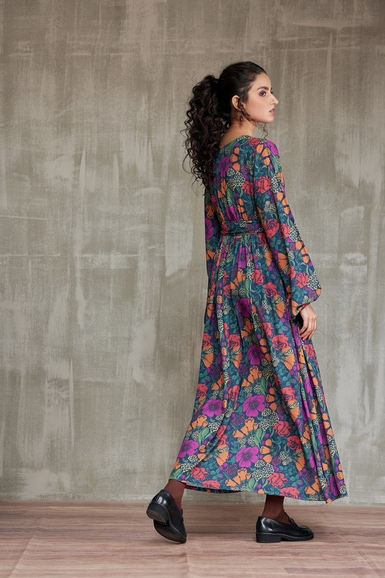 Picture of Ellena - Western Georgette Dress - Available at Raja Sahib