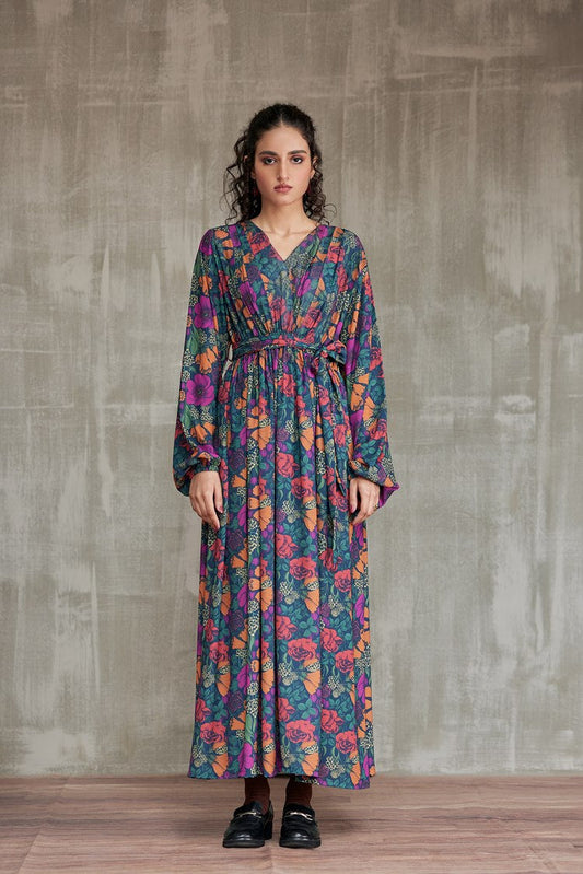 Picture of Ellena - Western Georgette Dress - Available at Raja Sahib