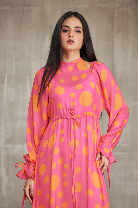 Picture of Ellena - Western Georgette Dress - Available at Raja Sahib