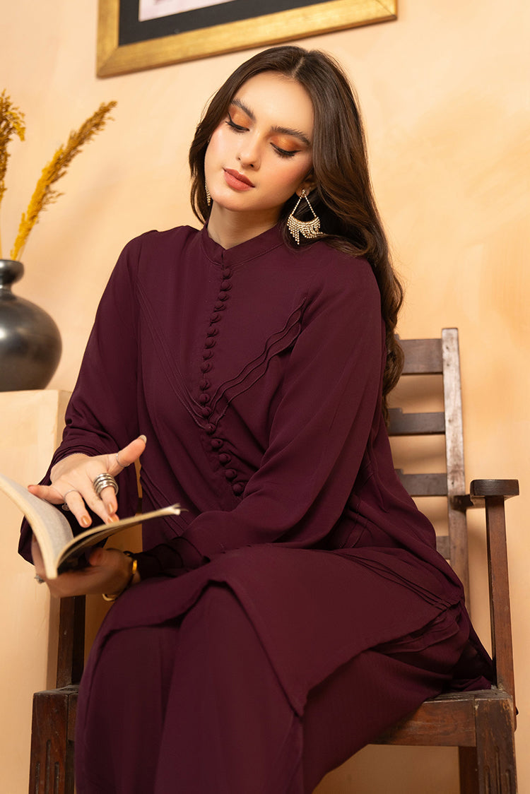 Picture of Hemstitch - Basic Bliss - Plum - Available at Raja Sahib