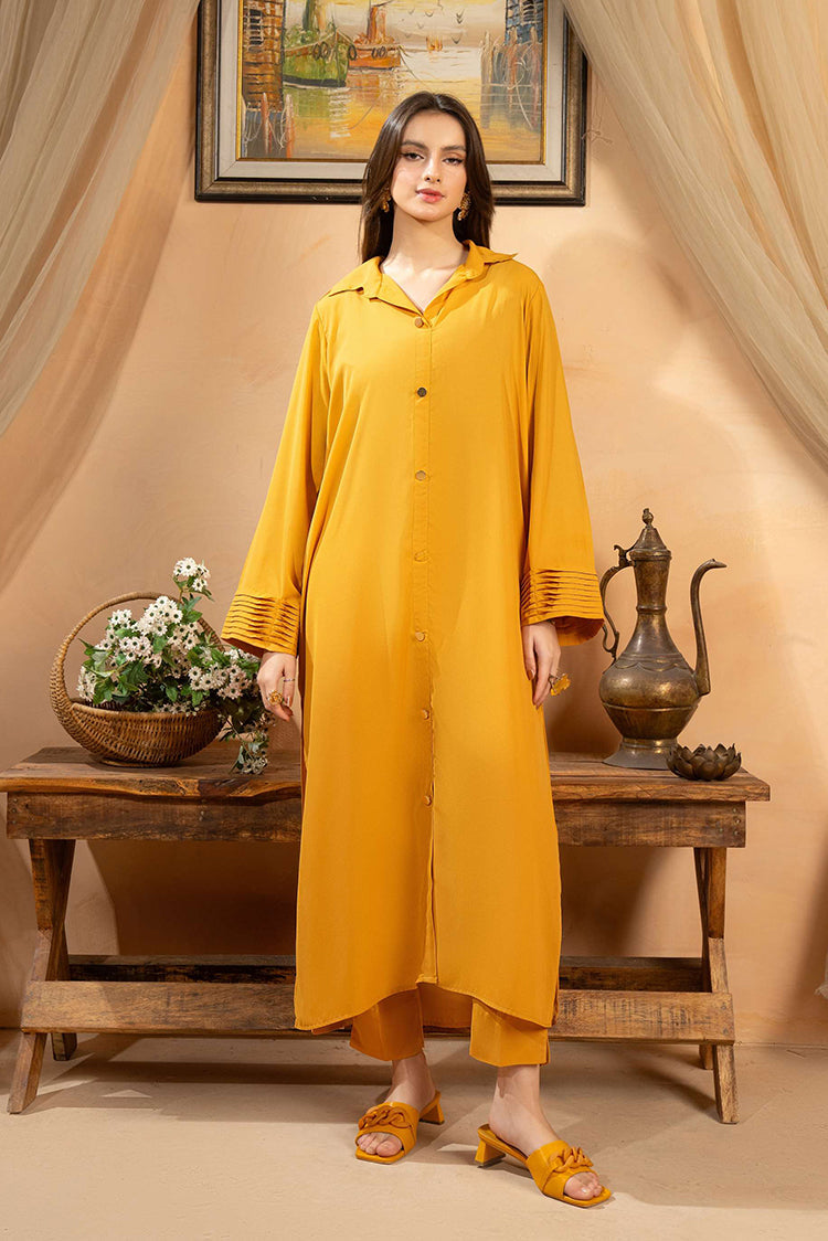 Picture of Hemstitch - Basic Bliss - Mustard - Available at Raja Sahib