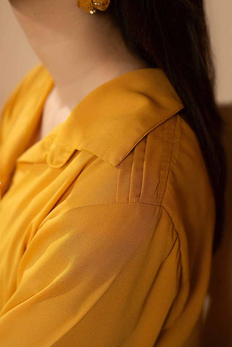 Picture of Hemstitch - Basic Bliss - Mustard - Available at Raja Sahib