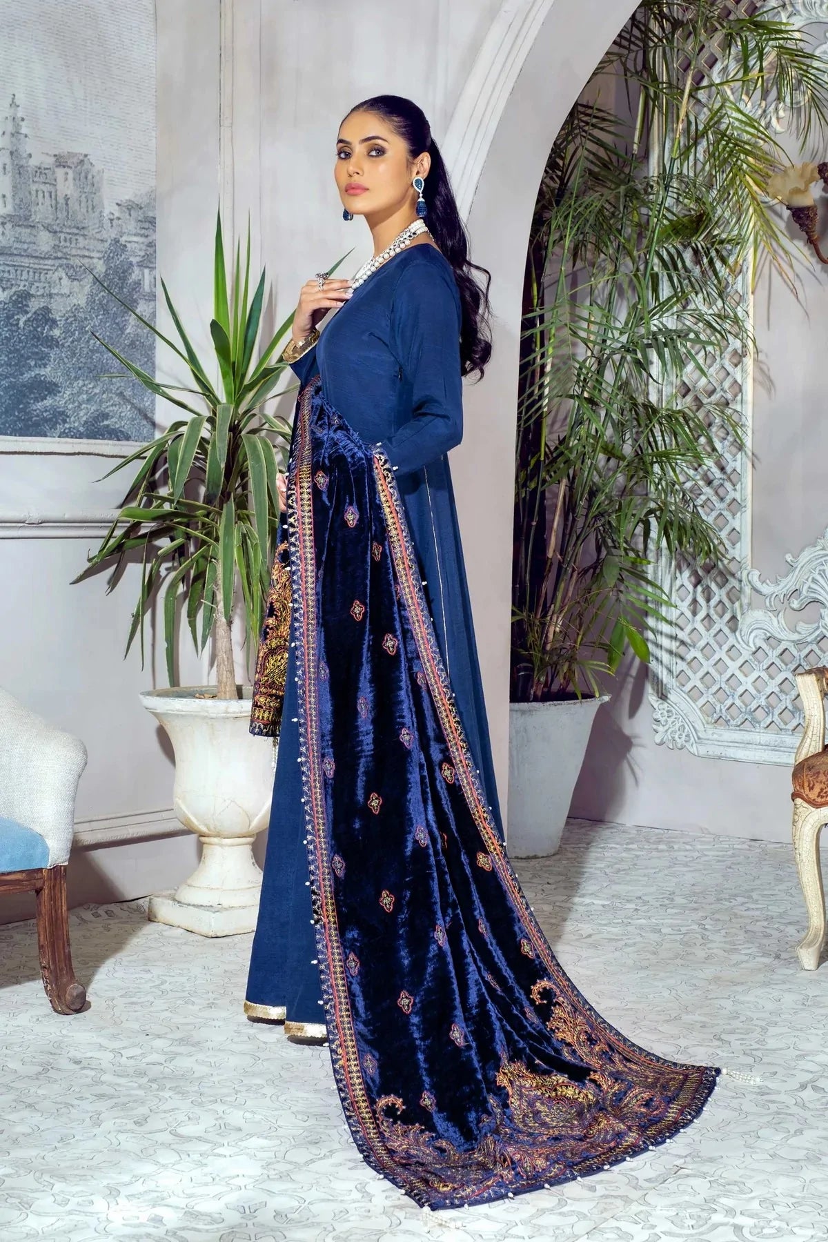 Picture of Shahbano - Ibtida Velvet Pret Collection-Blue Sapphire - Available at Raja Sahib