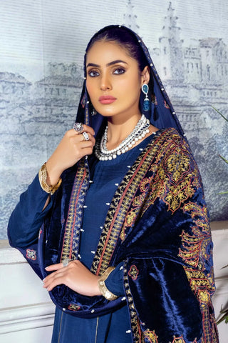 Picture of Shahbano - Ibtida Velvet Pret Collection-Blue Sapphire - Available at Raja Sahib