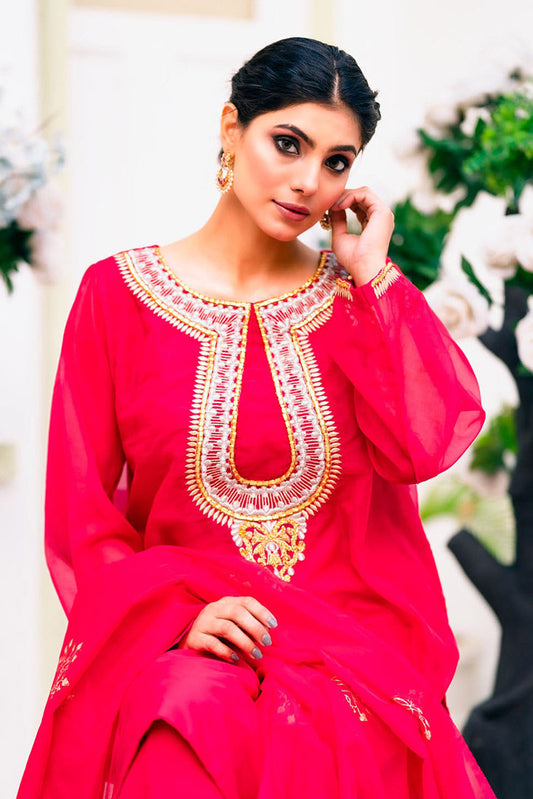 Picture of PSK Couture - Qaus e Qaza Festive Allure Collection - Blissful Rose - Available at Raja Sahib