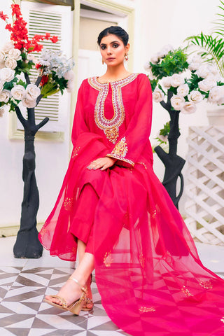 Picture of PSK Couture - Qaus e Qaza Festive Allure Collection - Blissful Rose - Available at Raja Sahib