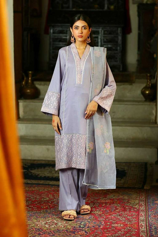 Picture of Shanyera - C4 - Lilac Muse Embroidered Lawn 3-PC Suit - Available at Raja Sahib