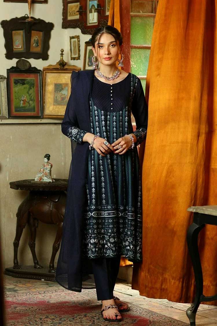 Picture of Shanyera - C5 - Neelam Embroidered Lawn 3-PC Suit - Available at Raja Sahib