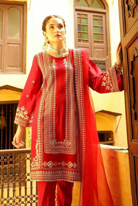 Picture of Shanyera - C8 - Gul-zara Embroidered Lawn 3-PC Suit - Available at Raja Sahib