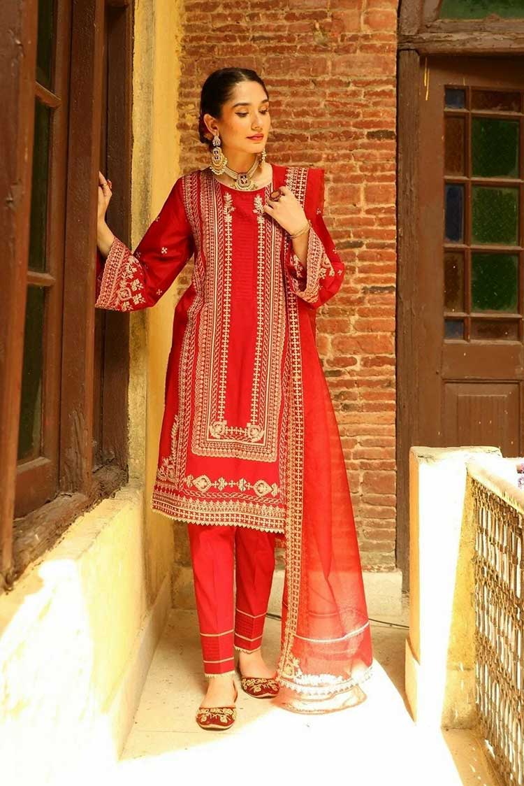 Picture of Shanyera - C8 - Gul-zara Embroidered Lawn 3-PC Suit - Available at Raja Sahib