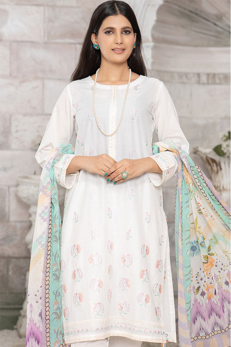 Picture of Safwa - CCS 01 Crystal Cambric 3 Piece Embroidered Collection Vol 01 - Available at Raja Sahib