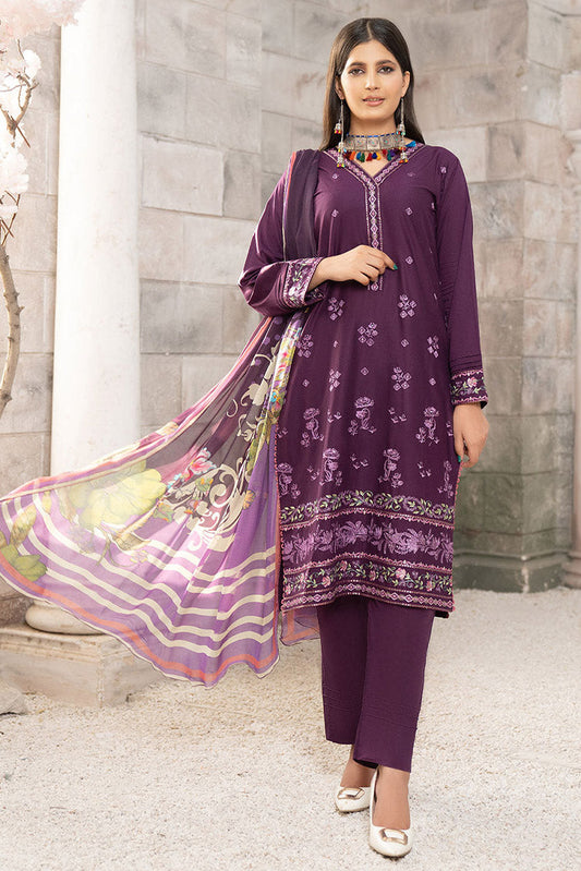 Picture of Safwa - CCS 03 Crystal Cambric 3 Piece Embroidered Collection Vol 01 - Available at Raja Sahib