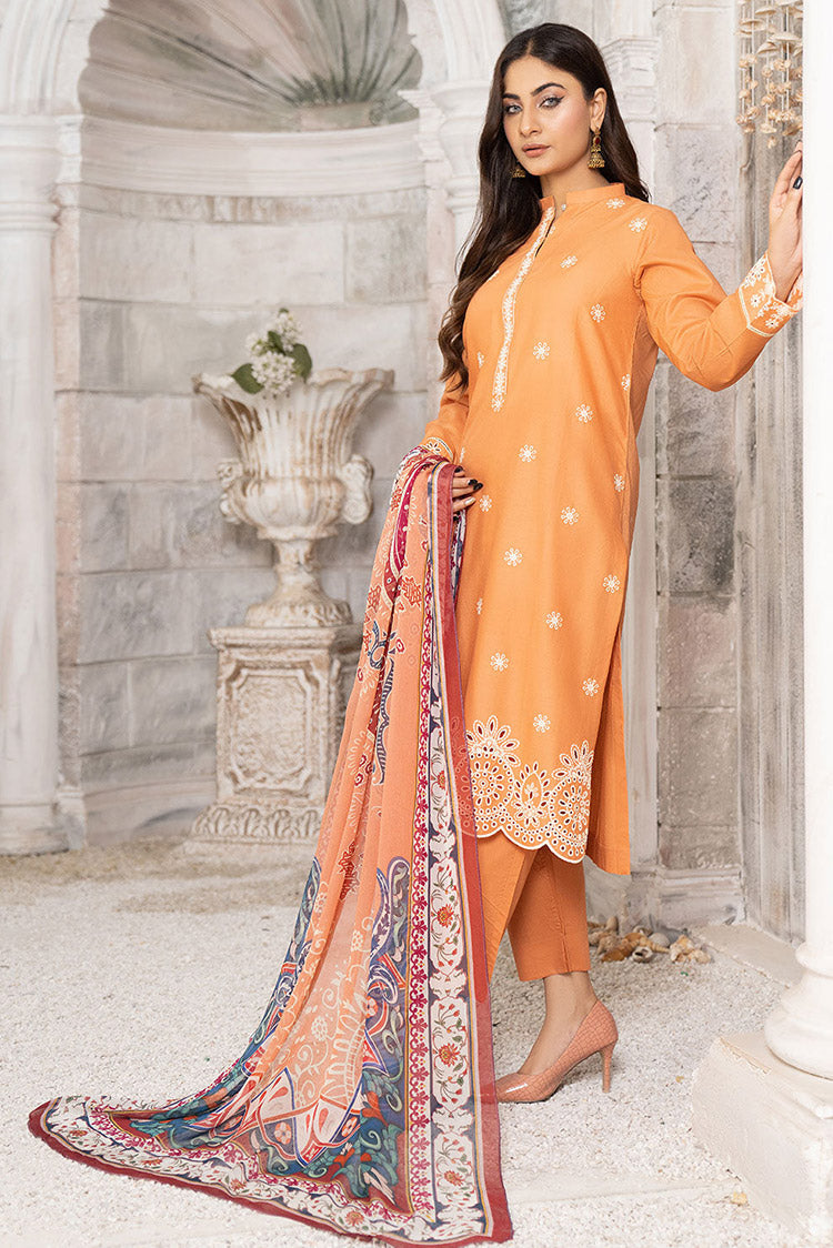 Picture of Safwa - CCS 08 Crystal Cambric 3 Piece Embroidered Collection Vol 01 - Available at Raja Sahib