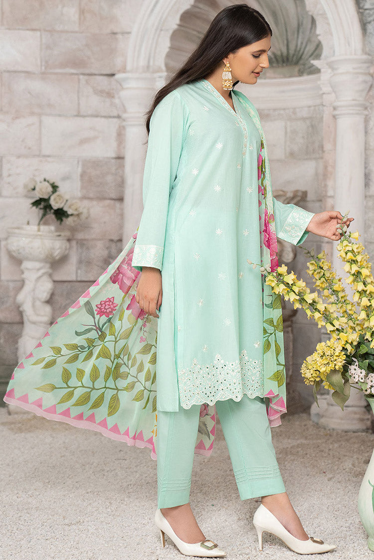 Picture of Safwa - CCS 09 Crystal Cambric 3 Piece Embroidered Collection Vol 01 - Available at Raja Sahib