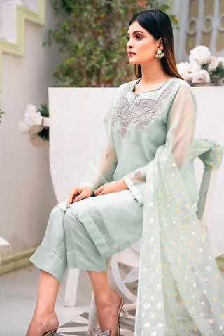 Picture of PSK Couture - Bahar Exclusive Collection - Cherry Lime - Available at Raja Sahib