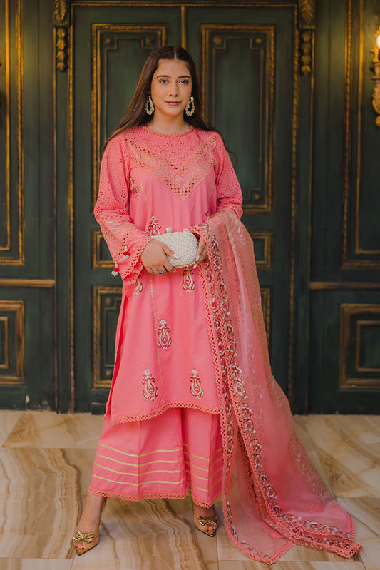 Picture of RJS Pret - Block Kari Exclusive Collection - Coral Star - Available at Raja Sahib