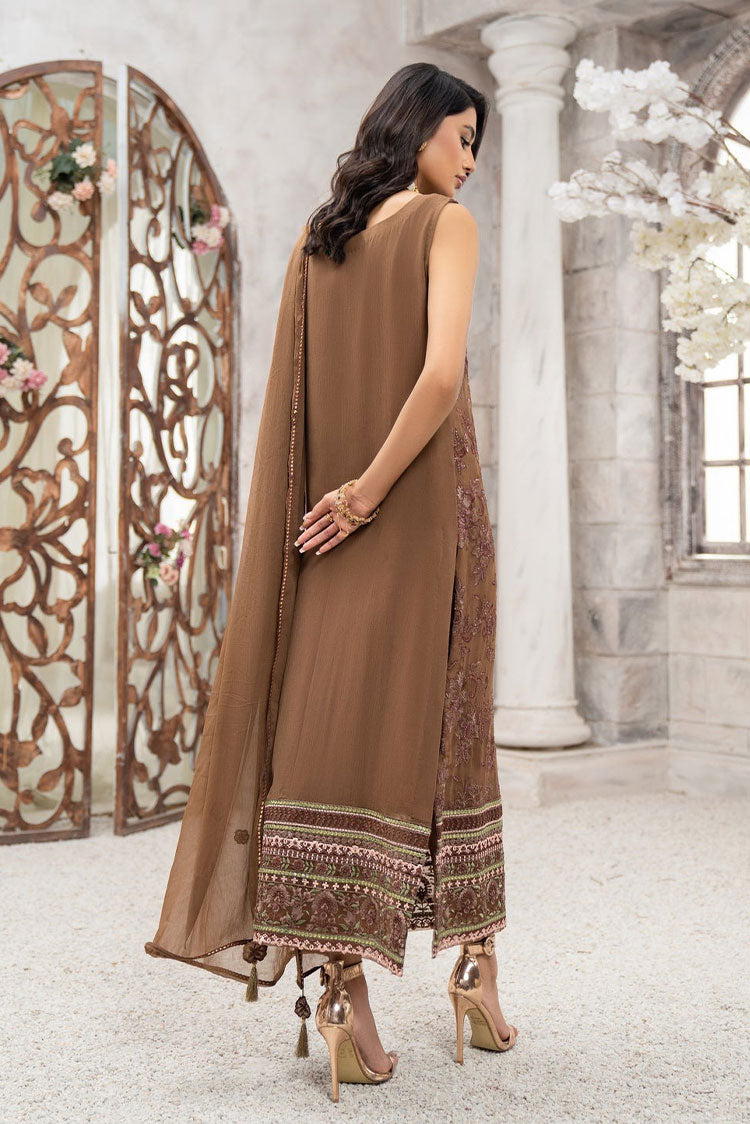 Picture of Hemstitch - Chiffon Pret Collection - Brunette - Available at Raja Sahib