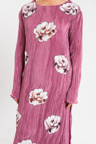 Claire Pleated Silk Collection - Rosy
