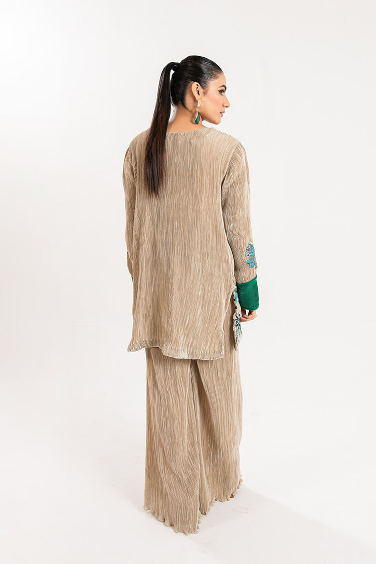 Picture of Maria Osama Khan - Claire Pleated Silk Collection - Stardust - Available at Raja Sahib