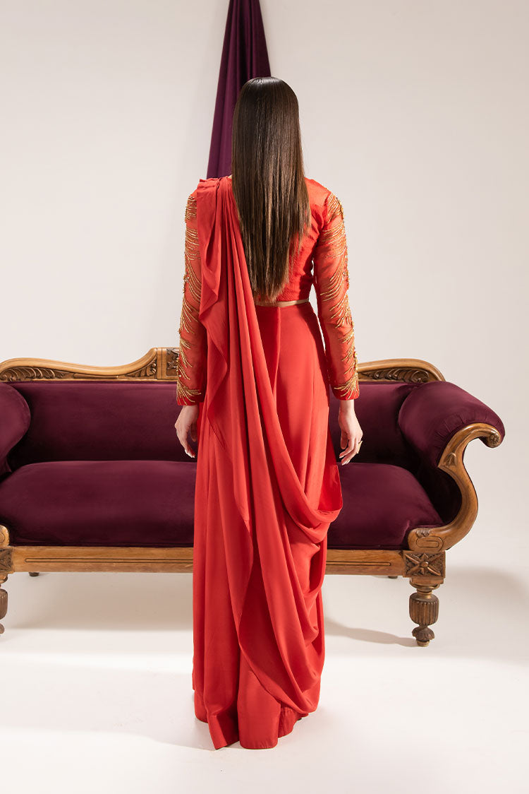 Picture of Maria Osama Khan - Tiffany Pret Collection Vol 1 - Carnelian - Available at Raja Sahib