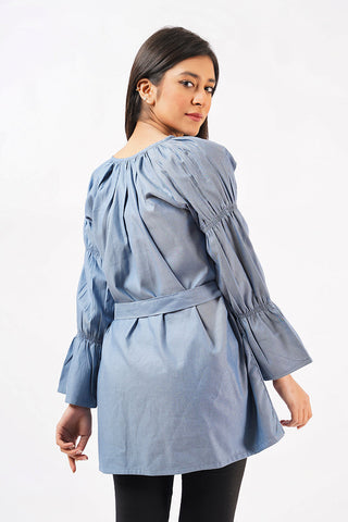 Ellena - Cotton Chambray Top