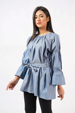 Ellena - Cotton Chambray Top